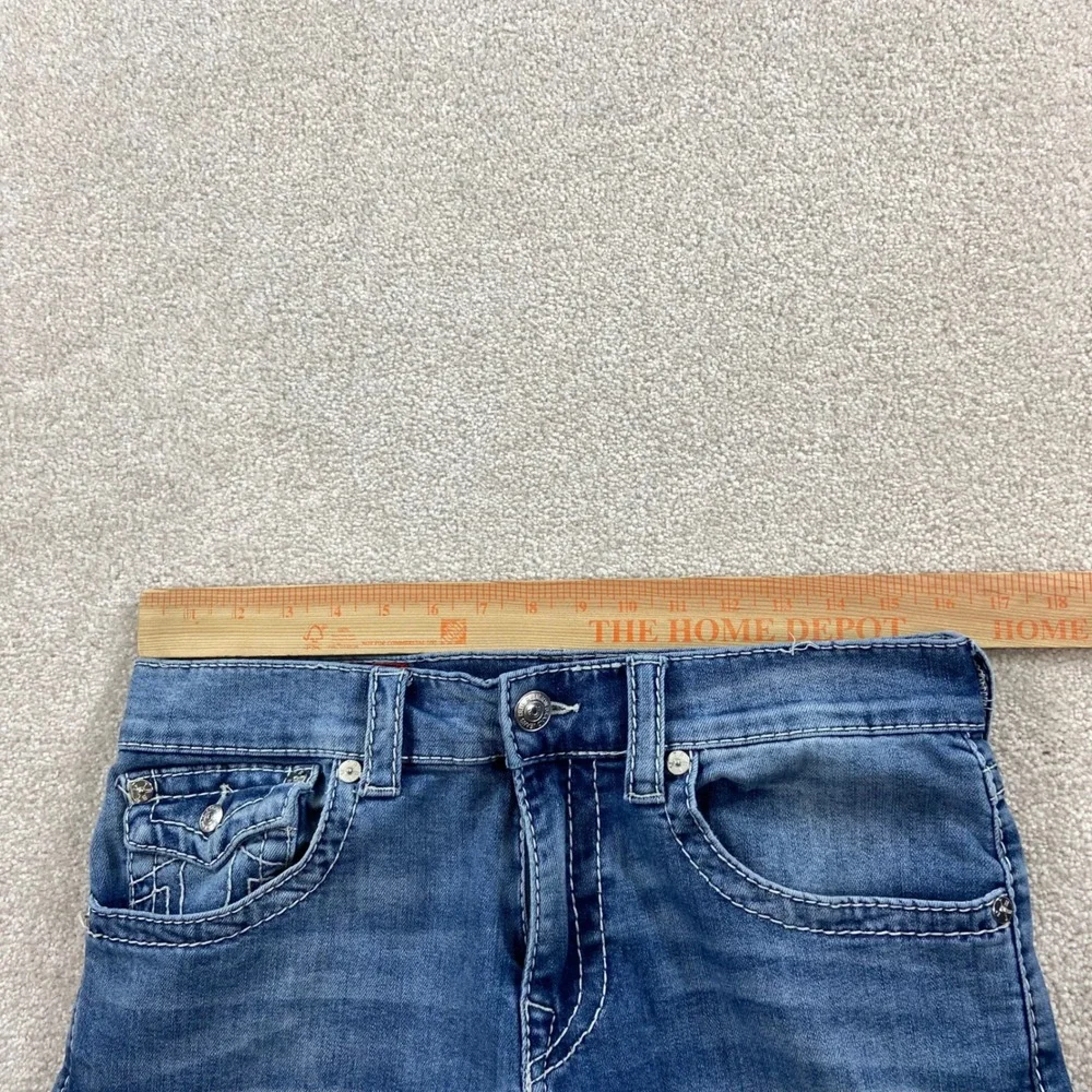 True Religion Ricky Relaxed Straight Jeans Mens 31 (Fits 32) Horseshoe Stitch
